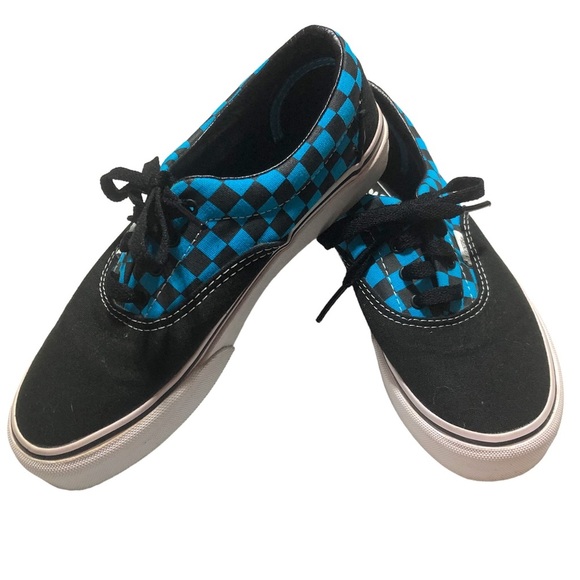 Vans Shoes - VANS Checker Sneakers Blue/Black Youth 4 Ladies 6